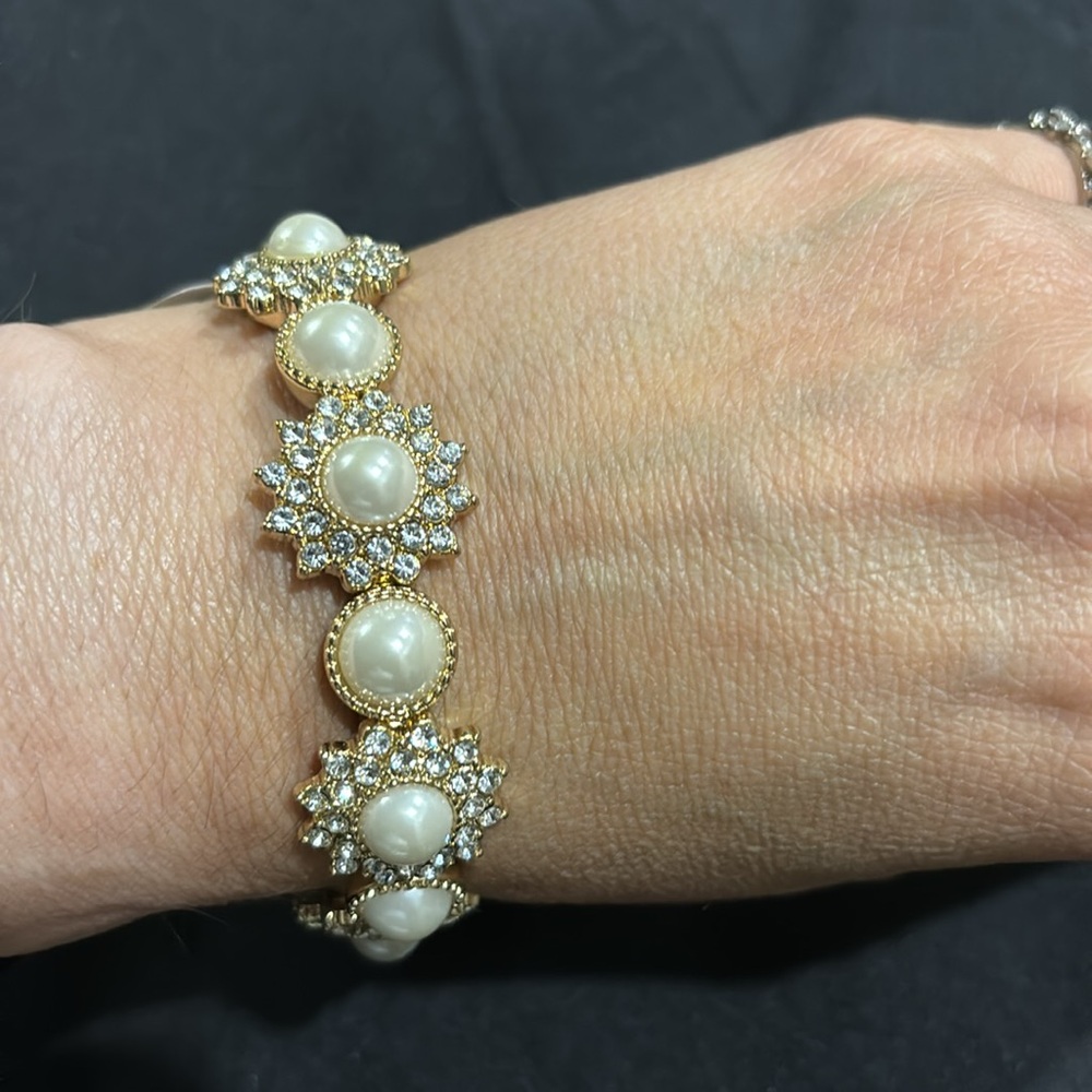 - Charter Club gold with pearl bracelet